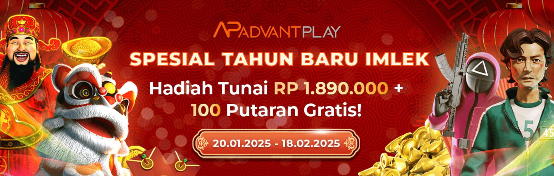 ADVANTPLAY - BET CHALLENGE FREE BONUS & FREE SPINS, LUNAR NEW YEAR SPECIAL BONUS